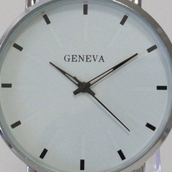 Men's Minimalist Fashion Watch Silver Case White Dial Brown Strap 40mm - Picture 14 of 14